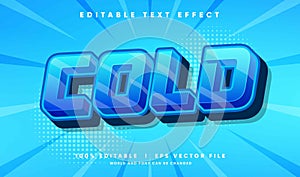 cold vector text effect with modern style