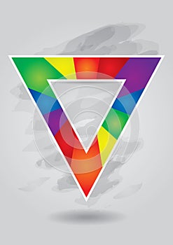 Editable color triangle template