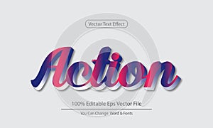 Editable 3d text effect Action layer style