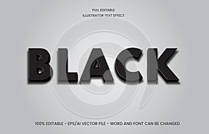 Editable 3D text effect in bold green vector art. eps 10