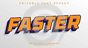 faster vector text effect with modern style design