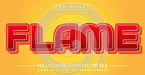 Editable Flame text style effect - Flame text style theme