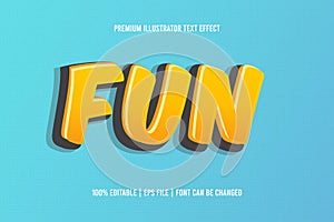 Editable fun text effect vector
