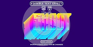 Editable graphic text effect shoot style