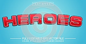 Editable Heroes text effect - Heroes text style theme