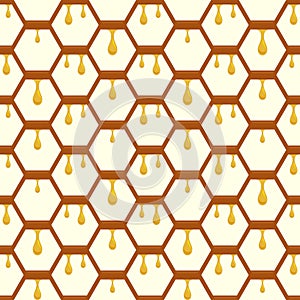 Hive Honeycomb Seamless Pattern