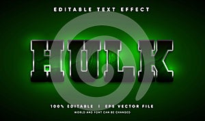 hulk vector text effect with modern style