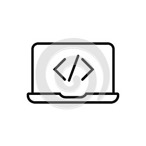 Editable Icon of Learn Code, Vector illustration isolated on white background