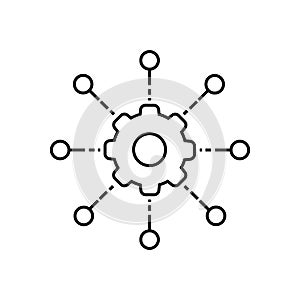 Editable icon vector. Function settings illustration sign. automated system symbol. Development logo.