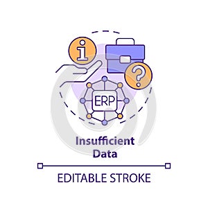 2D customizable insufficient data line icon concept