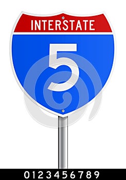 Editable Interstate sign