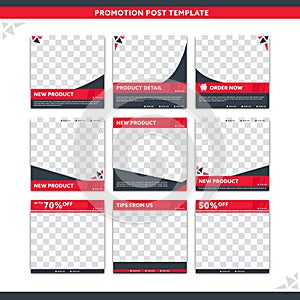 Editable modern social media instagram square post for product promotion template in modern abstract style