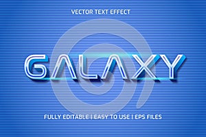 editable modern vector text effect galaxy