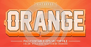 Editable Orange text style effect - text style Concept