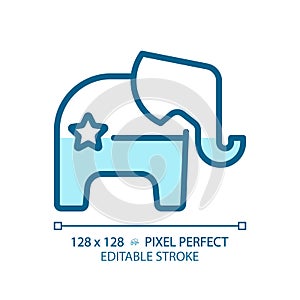 Editable pixel perfect blue Republican Party logo