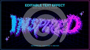 Editable rainbow text with a deformation effect