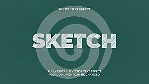 Editable and scalable sketch vector text effect