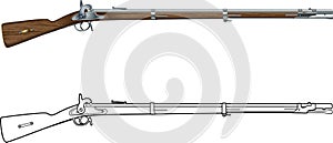 Antique long rifle musket photo