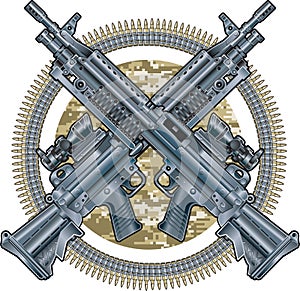 M249 SAW light Machine guns