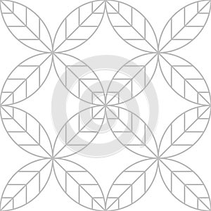 Editable Seamless Geometric Pattern with Leaf Design