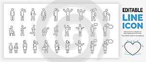 Editable set of stick figures