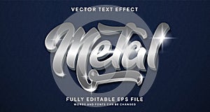Editable Shiny Metal Text Effect