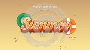 Editable simple summer text effect