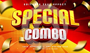 special combo vector text effect with modern style