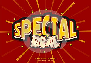 editable special deal text effect with explosion effect and stars