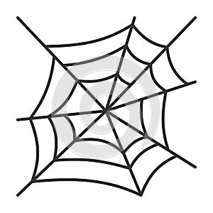 Editable stroke Spider web thin line icon