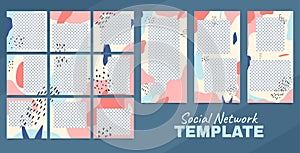 Editable template for blog in social networks