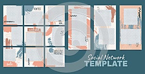 Editable template for blog in social networks