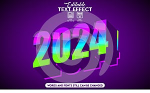 Editable text effect 2024 style