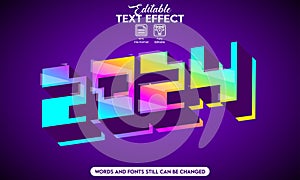 Editable text effect 2024 style