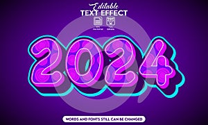 Editable text effect 2024 style