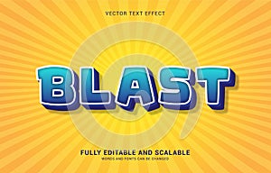 Editable text effect, Blast style