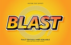 Editable text effect, Blast style