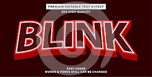 Editable text effect blink style