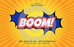 Editable text effect, Boom Comic style