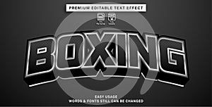 editable text effect boxing