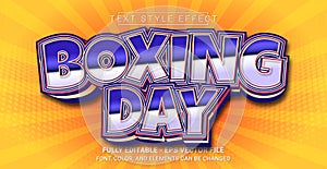 Editable Text Effect with Boxing Day Theme.