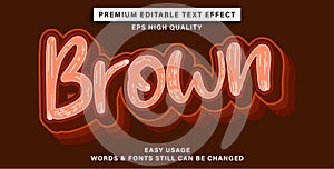Editable text effect brown