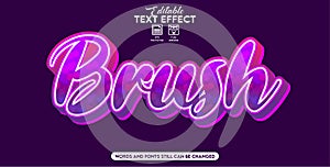 Editable text effect brush