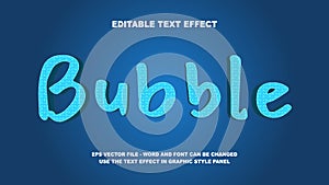Editable Text Effect Bubble 3D Vector Template