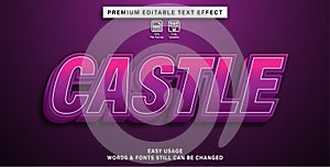 Editable text effect castle