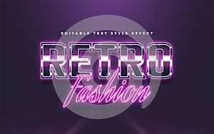 Editable Text Effect in Colorful Retro and Neon Style