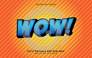 editable text effect, Comic Wow style