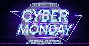 Editable Text Effect with Cyber Monday Theme.