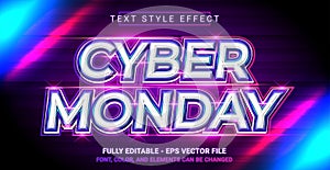 Editable Text Effect with Cyber Monday Theme.