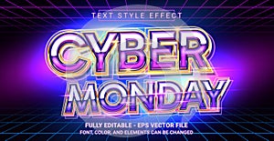 Editable Text Effect with Cyber Monday Theme.